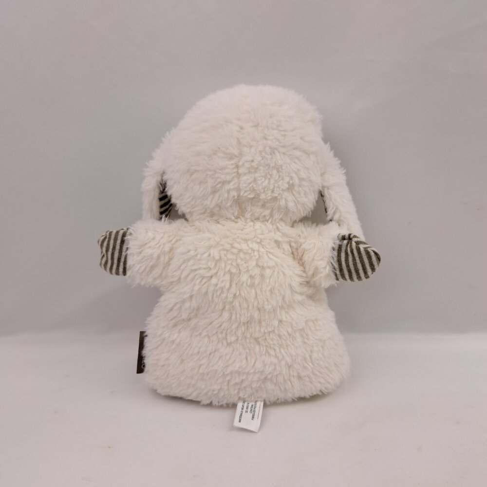 White Sheep Puppet Plush Demdaco Striped Ears Toy Nursery Rhyme 2020 Stuffed - Picture 4 of 14